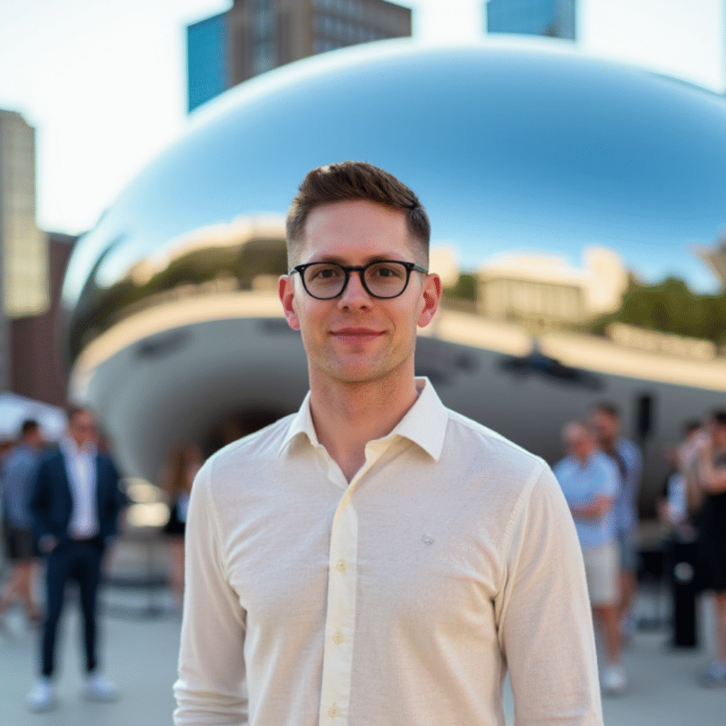 Clean Bean founder Michael in Chicago representing professional cleaning company